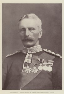 Maggior Generale E R P Woodgate, comandante della 9ª Brigata in Sudafrica, ferito a Spion Kop da English Photographer