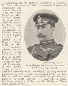 Maggior Generale Sir Herbert Chermside, nuovo Governatore del Queensland da English Photographer