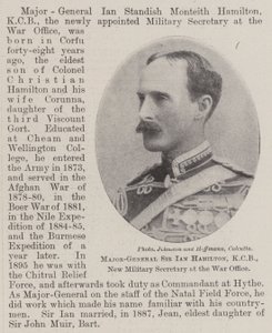 Maggiore Generale Sir Ian Hamilton, KCB, nuovo segretario militare al Ministero della Guerra