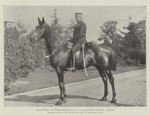 Il maggiore generale Sir Redvers Buller, GCB, VC, sul suo cavallo preferito, Gambler da English Photographer