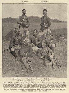 Il Maggior Generale Symons, comandante della 1ª Divisione della Forza di Campo di Tirah, e il suo staff