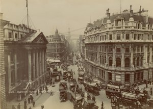 Mansion House, Queen Victoria Street e Cheapside, Londra da English Photographer