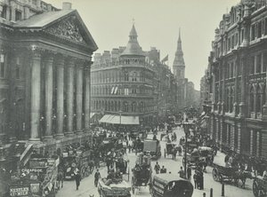 Mappin e Webb, Cheapside, da Mansion House guardando a ovest, Città di Londra, 1895
