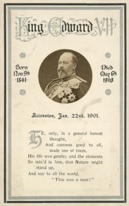 Cartolina commemorativa, Re Edoardo VII