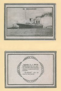 Carta commemorativa per il capitano E J Smith del Titanic da English Photographer