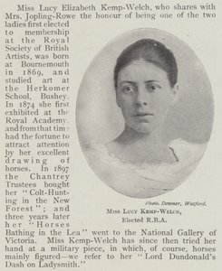 Miss Lucy Kemp-Welch, eletta RBA da English Photographer