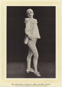 Mlle Jane May, come Pierrot in Mons e Mdme Pierrot