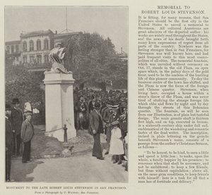 Monumento al defunto Robert Louis Stevenson a San Francisco da English Photographer