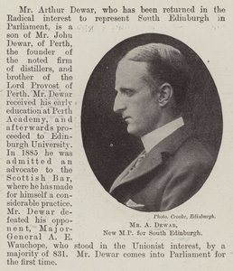 Mr A Dewar, nuovo deputato per South Edinburgh da English Photographer