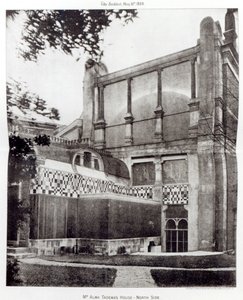Casa di Mr. Alma Tadema, lato nord, 34 Grove End Road, Londra, 1889 da English Photographer