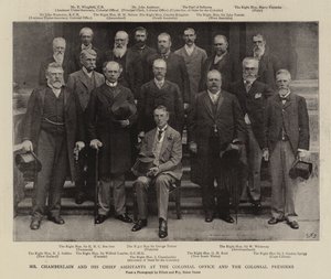 Mr Chamberlain e i suoi principali assistenti all