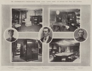 Il prossimo tour di Mr Chamberlain, HMS Good Hope, allestita per il viaggio