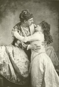 Mr Clyffe e Miss Lingard come Romeo e Giulietta (incisione) da English Photographer