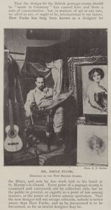 Il signor Emile Fuchs, designer dei nuovi francobolli britannici