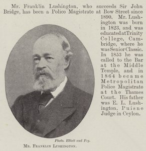 Mr Franklin Lushington da English Photographer