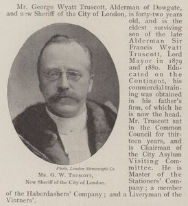 Il signor G W Truscott, nuovo sceriffo della città di Londra