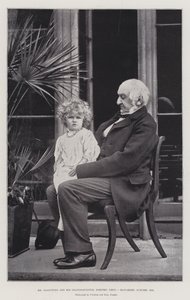 Mr Gladstone e sua nipote, Dorothy Drew, Hawarden, ottobre 1893