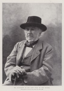 Mr Gladstone durante la sua ultima visita alla Riviera da English Photographer