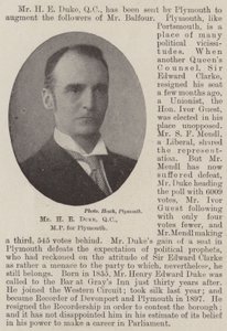 Il signor H E Duke, QC, MP per Plymouth
