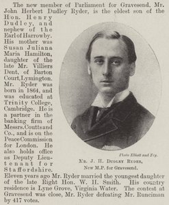 Il Signor J H Dudley Ryder, Nuovo MP per Gravesend