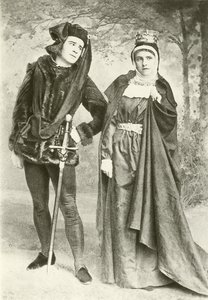 Mr R Mansfield e Miss B Cameron come Riccardo III e Lady Anne (incisione) da English Photographer