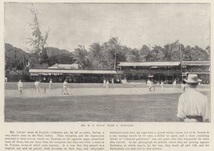 La squadra di Mr R S Lucas contro Barbados, cricket da English Photographer