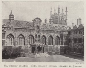 Il Collegio del Signor Rhodes, Oriel College, Oxford, Legatario di £100,000 da English Photographer