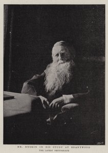 Mr. Ruskin nel suo studio a Brantwood da English Photographer