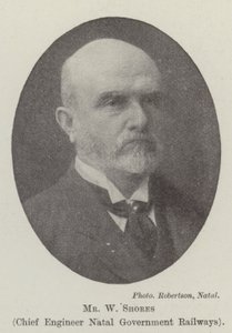 Il Sig. W Shores, Ingegnere Capo delle Ferrovie del Governo del Natal da English Photographer
