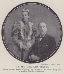 Il signor e la signora John Pearce (foto in b/n)