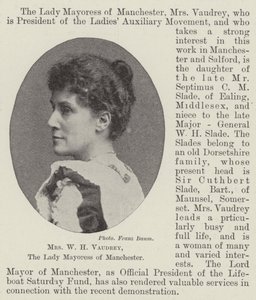 Signora W H Vaudrey, la signora sindaco di Manchester da English Photographer