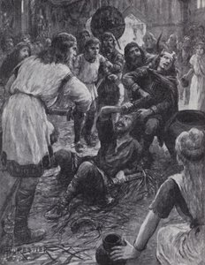 Assassinio del re Edmondo I mentre assiste alla messa di Sant