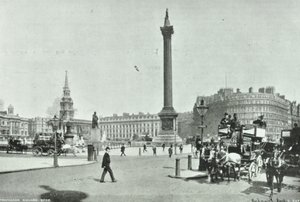 Colonna di Nelson, Trafalgar Square: vista nord-ovest da Cockspur Street, 1898 da English Photographer