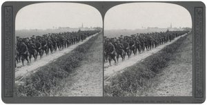 North Staffords in marcia in Francia