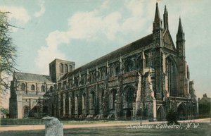 Vista nord-ovest della Cattedrale di Winchester da English Photographer