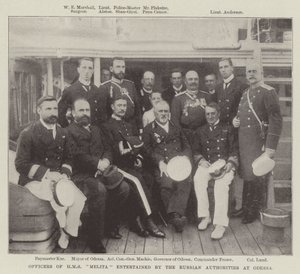 Ufficiali della HMS Melita ospitati dalle autorità russe a Odessa da English Photographer