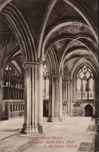 Oxford, Cattedrale di Christ Church, Navata del Coro Nord, Vecchia Chiesa Sassone da English Photographer