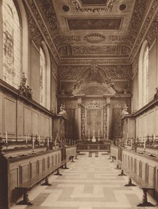 Oxford: Trinity College, Interno della Cappella, guardando a est da English Photographer