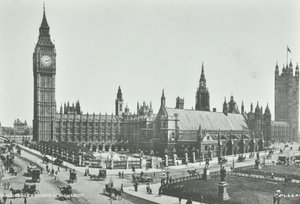 Parliament Square: vista est verso Big Ben e Houses of Parliament, 1895 da English Photographer