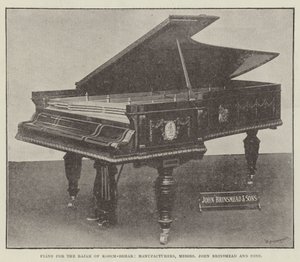 Pianoforte per il Rajah di Kooch-Behar, Produttori, Messers John Brinsmead and Sons da English Photographer