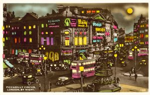 Piccadilly Circus, Londra, di notte (foto) da English Photographer