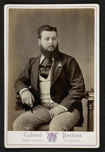 Ritratto di Mr Godfrey Freeman, piantatore di indaco, Lohurria, Bihar, fotografato a Calcutta da English Photographer