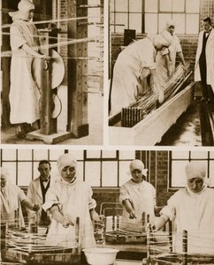 Preparazione del catgut nella fabbrica dell