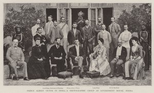 Il principe Alberto Vittorio in India, un gruppo fotografico alla Government House, Poona
