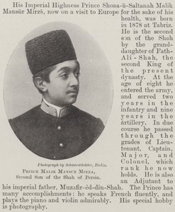 Principe Malik Mansur Mirza, secondo figlio dello Shah di Persia da English Photographer