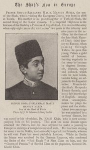 Principe Shoa-U-Saltanah Malik Mansur Mirza da English Photographer
