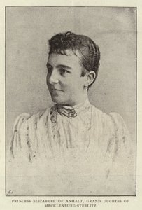 Principessa Elisabetta di Anhalt, Granduchessa di Mecklenburg-Strelitz da English Photographer