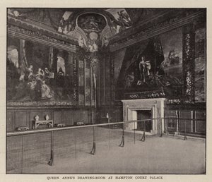 Il salotto della regina Anna a Hampton Court Palace da English Photographer