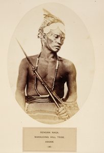 Rengma Naga, Tribù di Predoni delle Colline, Assam, da The People of India, di J. Forbes Watson, pubblicato nel 1868