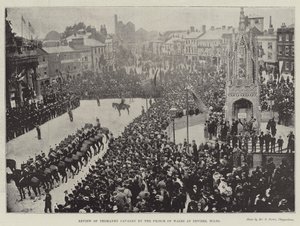 Revisione della cavalleria Yeomanry da parte del Principe di Galles a Devizes, Wilts